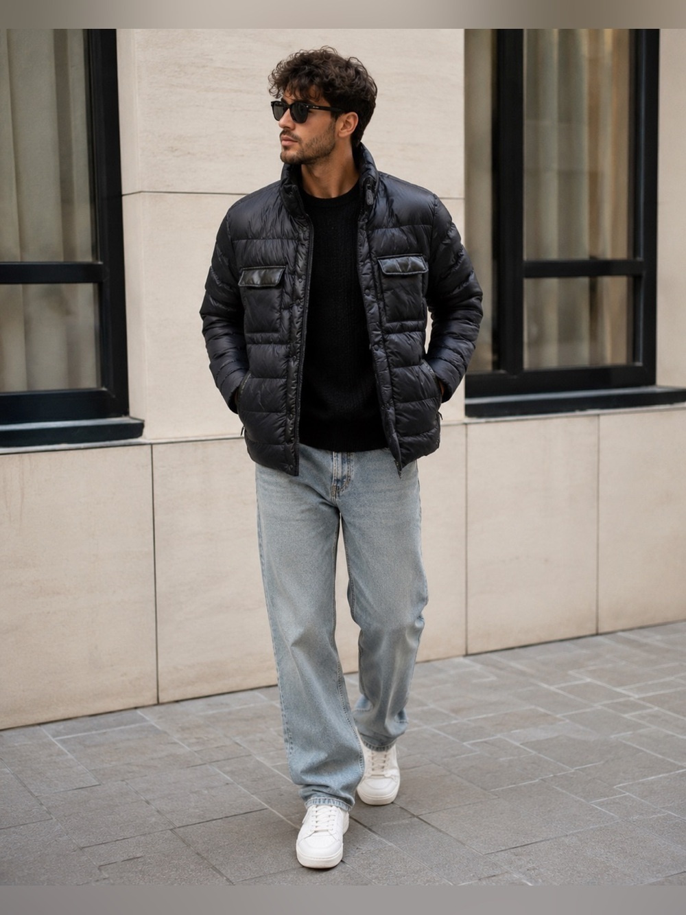 💙 Men’s RUDSAK Black Quilted Puffer Jacket